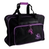 Black and Purple Sewing Accessories Storage Bag With Handle Zip Up Front Pocket Back Strap
