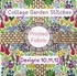 Cottage Garden Stitches Embroidery Designs 10/11/12 Printed Fabric
